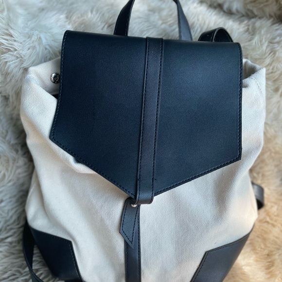 Deux Lux vegan leather & canvas backpack-Like New - Picture 2 of 4